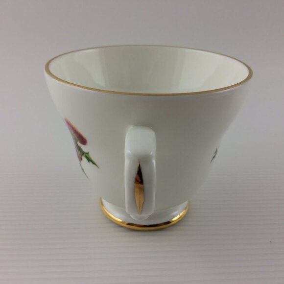 Crown Trent Vintage Scottish Thiste and Tartan Teacup and Saucer Fine Bone China - Picture 3 of 10